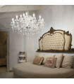 Suspension Chromée en cristal NAPOLEON 18 ampoules