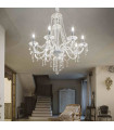 Suspension Transparente en cristal AMADEUS 8 ampoules