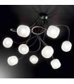 Plafonnier Noir OCTOPUS 9 ampoules