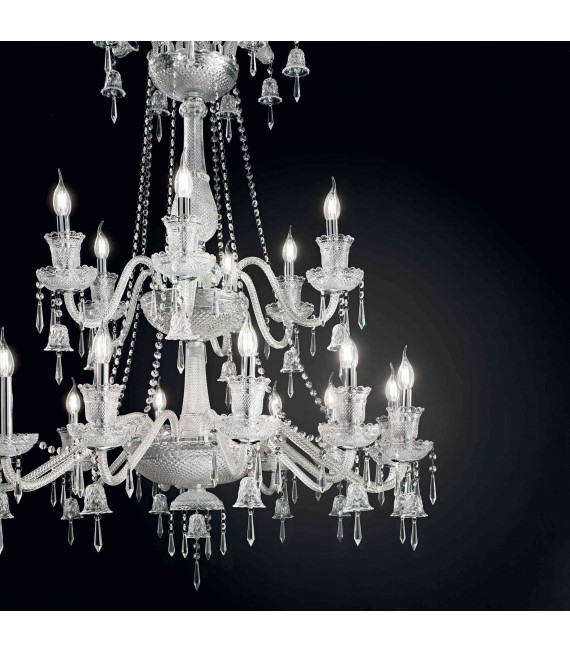 Transparent Suspension REDENTORE 18 bulbs
