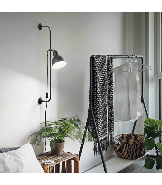 Applique murale Noire SHOWER 1 ampoule