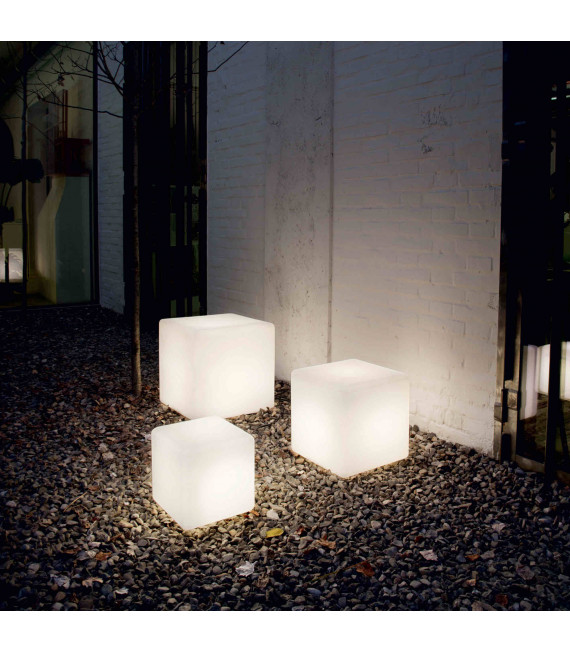 Lampada da terra bianca LUNA 1 lampadina Altezza 29 Cm
