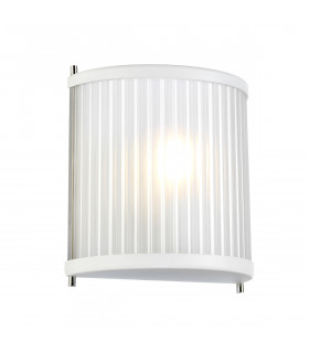 Applique murale Corona Nickel peint en satin blanc / poli 23