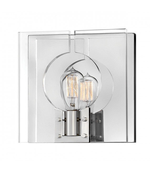 Applique murale Ludlow Nickel poli / acrylique clair