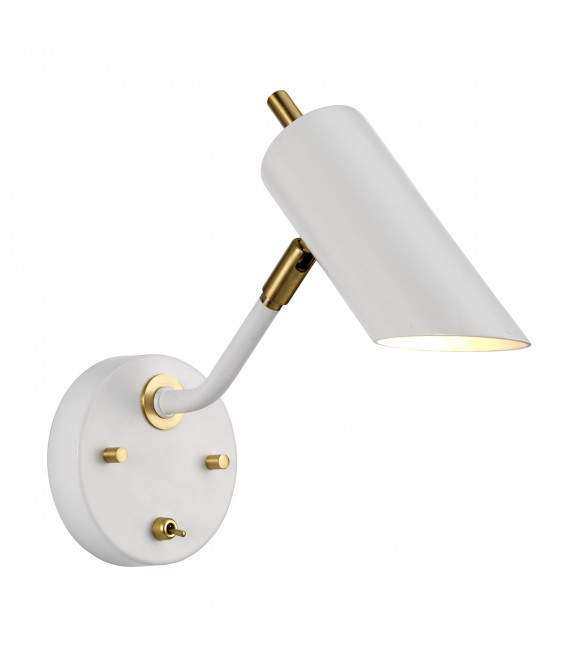 Applique murale Quinto Laiton blanc blanc 23