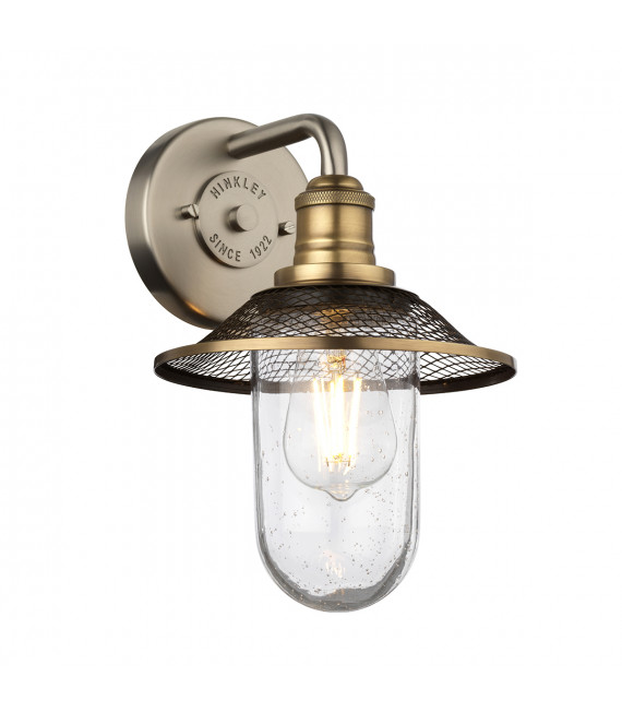 Applique murale Rigby Nickel antique avec laiton héritier