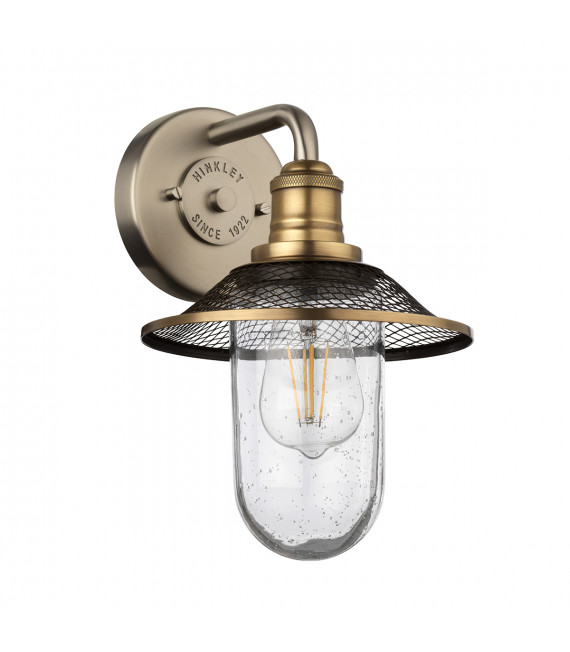 Applique murale Rigby Nickel antique avec laiton héritier