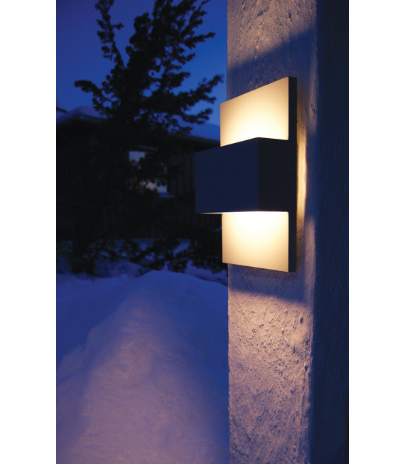 Applique murale de jardin Geneve Graphite 31 Cm