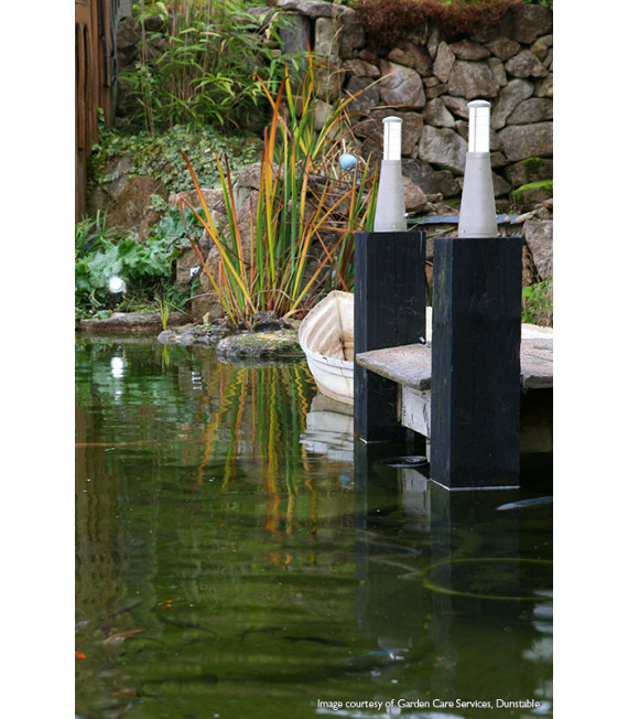 Borne de jardin Beta Argent mat 37 Cm