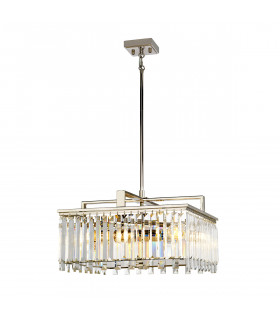 Chandelier Aries Nickel poli avec des cristaux de verre K5 29
