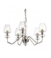 Chandelier Armand Nickel poli avec des nuances de verre claire 40