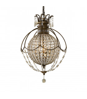 Chandelier Bellini Bronze oxydé / bronze britannique 70 Cm