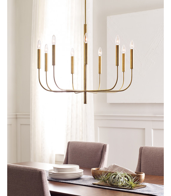 Chandelier Brianna Laiton bruni 64,5 Cm