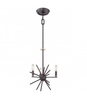 Chandelier Carnegie Bronze occidental 31