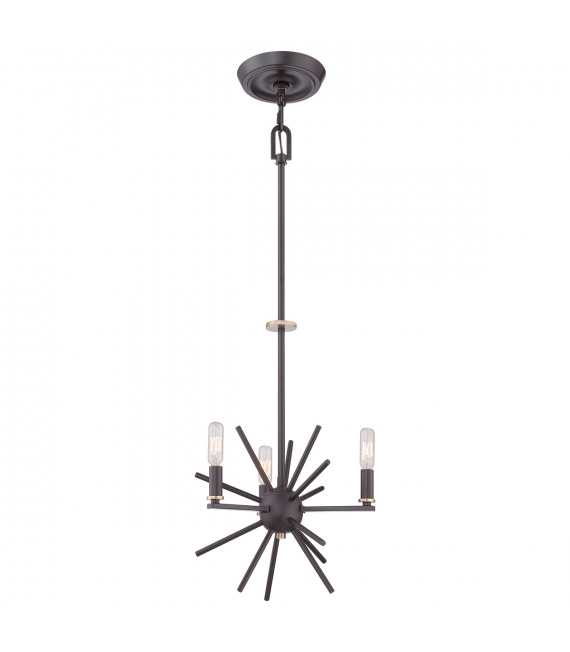 Chandelier Carnegie Bronze occidental 31