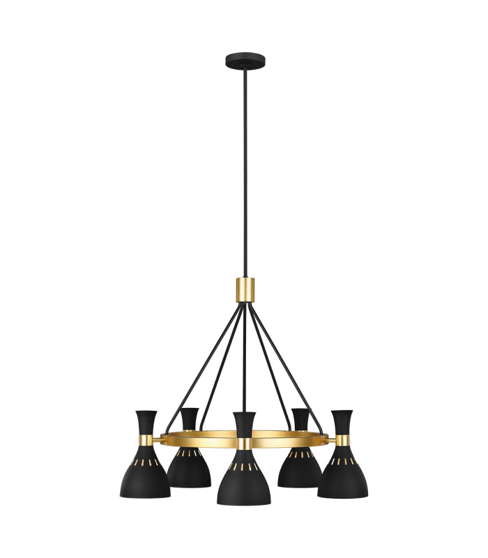 Chandelier Joan Laiton noir / bruni de minuit 69,9 Cm