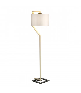 Lampadaire Axios Base en métal peint à la crème et gris foncé 161 Cm