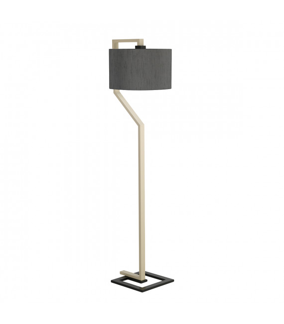 Lampadaire Axios Base en métal peint à la crème et gris foncé 161 Cm