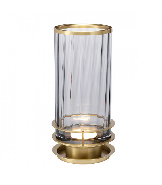 Lampe de table Arno Laiton de métaux de métaux - Verrerie Fumée