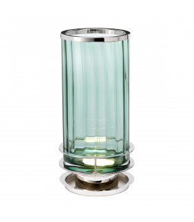 Lampe de table Arno Nickel poli de métaux - verrerie verte