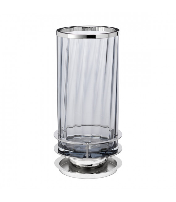 Lampe de table Arno Nickel poli métallique - Verrerie Fumée