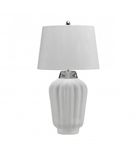 Lampe de table Bexley Nickel blanc / poli 30 Cm