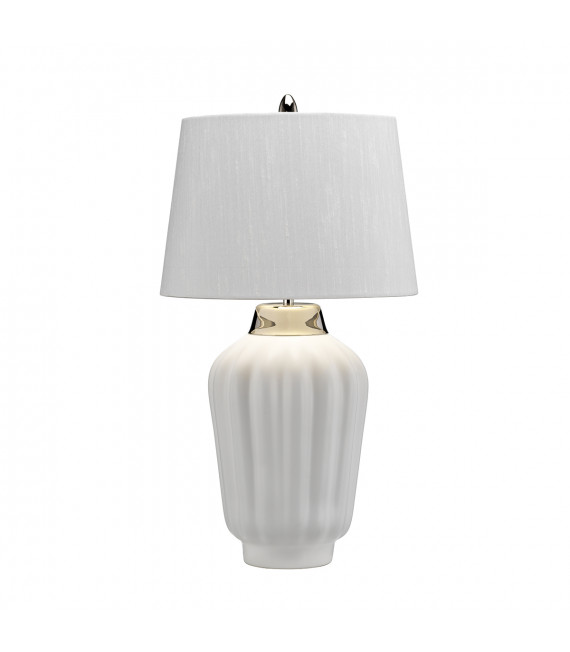 Lampe de table Bexley Nickel blanc / poli 30 Cm