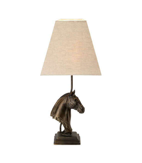 Lampe de table Eclipse Bronze patine 38 Cm