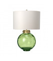 Lampe de table Kara Laiton de métaux vieux laiton - verrerie vert foncé 55