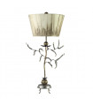 Lampe de table Kristal Feuille de mastic et or 91 Cm
