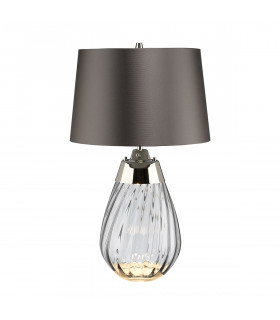 Lampe de table Lena Verre non teinté fumée / ombre d'ardoise 60