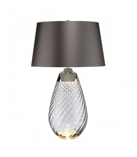 Lampe de table Lena Verre non teinté fumée / ombre d'ardoise 74 Cm