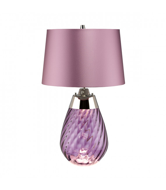 Lampe de table Lena Verre teinté de prune / nuance de bruyère 60