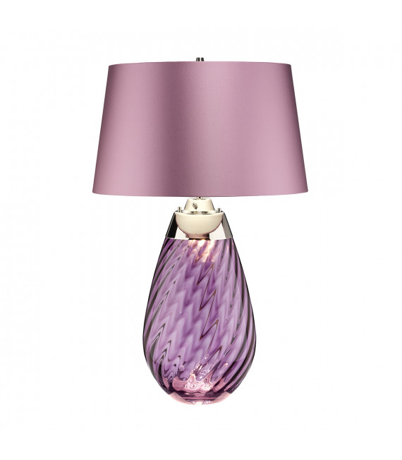 Lampe de table Lena Verre teinté de prune / nuance de bruyère 74 Cm