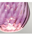 Lampe de table Lena Verre teinté de prune / ombre blanc cassé 60,5 Cm