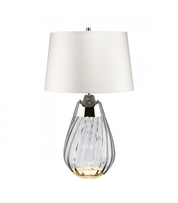 Lampe de table Lena Verre teinté fumée / ombre blanc cassé 60
