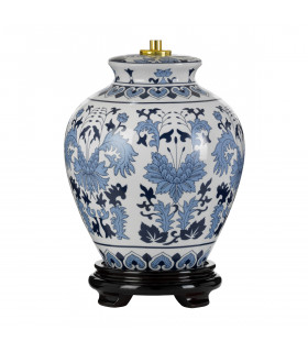 Lampe de table Linyi Bleu et blanc 28