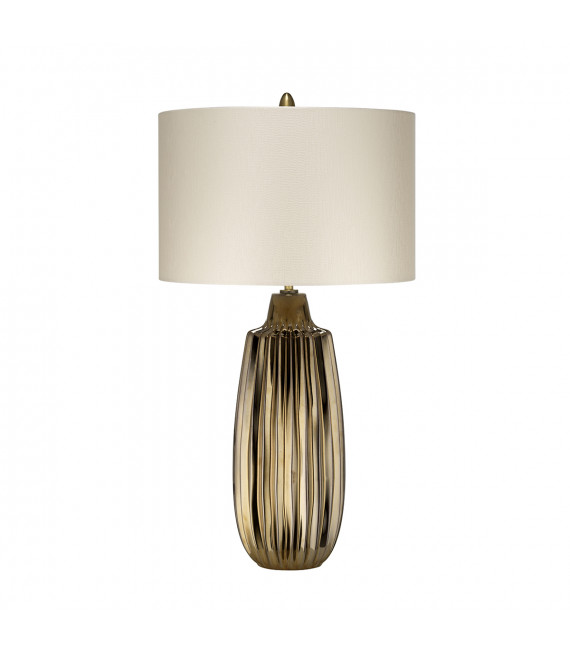 Lampe de table Newham Bronze céramique / ombre de perles 66