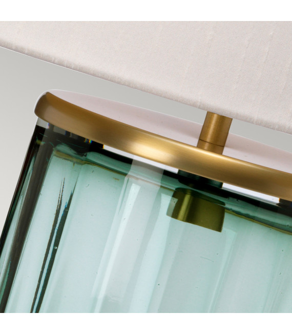 Lampe de table Reno Laiton de métaux de métaux - verrerie verte 35,5 Cm