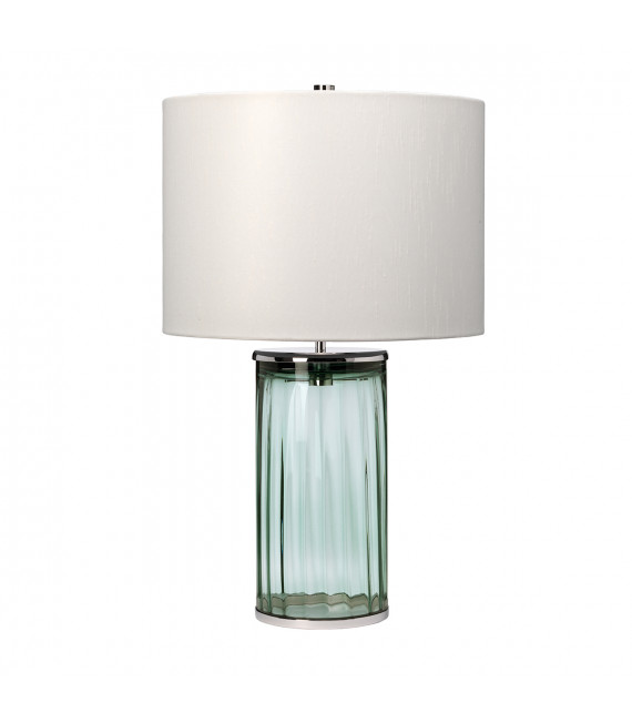 Lampe de table Reno Nickel poli de métaux - verrerie verte 35