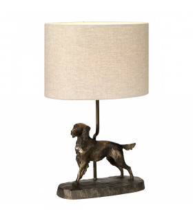 Lampe de table Rufus Bronze patine 48 Cm
