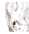 Lampe de table Samara Nickel poli en métal - Verrerie Clear 45,7 Cm