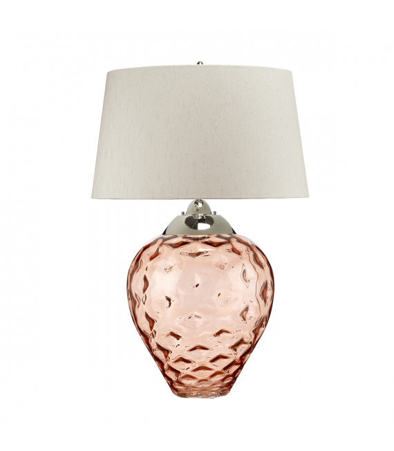 Lampe de table Samara Verre teinté saumon 51 Cm
