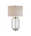 Lampe de table Sola Nickel poli en métal - Verrerie Clear 30 Cm