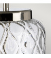 Lampe de table Sola Nickel poli en métal - Verrerie Clear 30 Cm