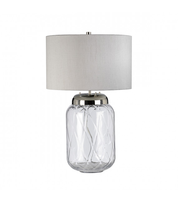 Lampe de table Sola Nickel poli en métal - Verrerie Clear 41 Cm