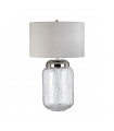 Lampe de table Sola Nickel poli en métal - Verrerie Clear 41 Cm