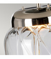 Lampe de table Sola Nickel poli en métal - Verrerie Clear 41 Cm