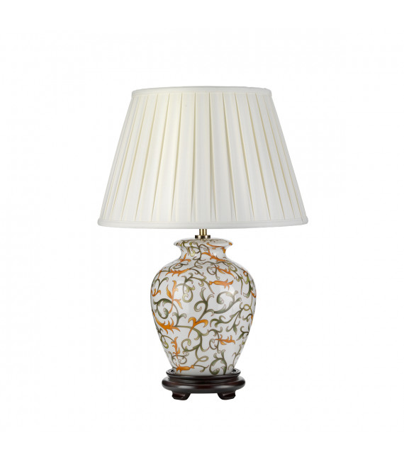 Lampe de table Soling Crème avec orange et vert 50 Cm