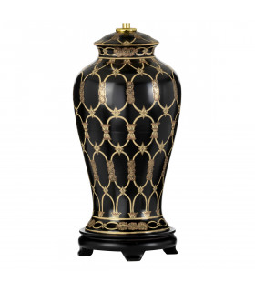 Lampe de table Taipei Noir et or 40 Cm
